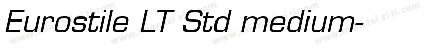 Eurostile LT Std medium字体转换